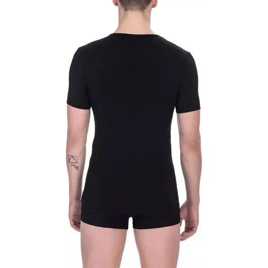 Bikkembergs Black Cotton Men's T-Shirt BI-21807-XXL