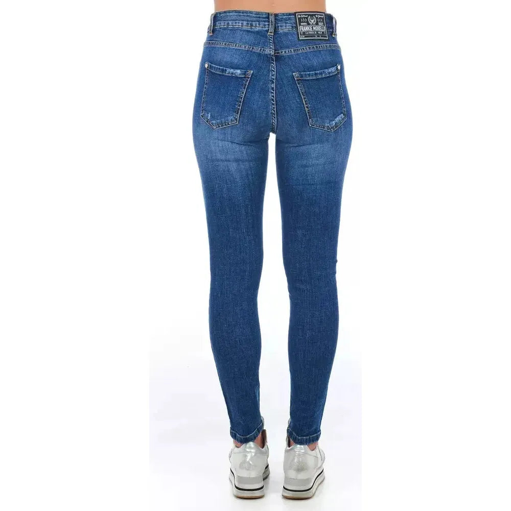Frankie Morello Blue Denim Women Jeans