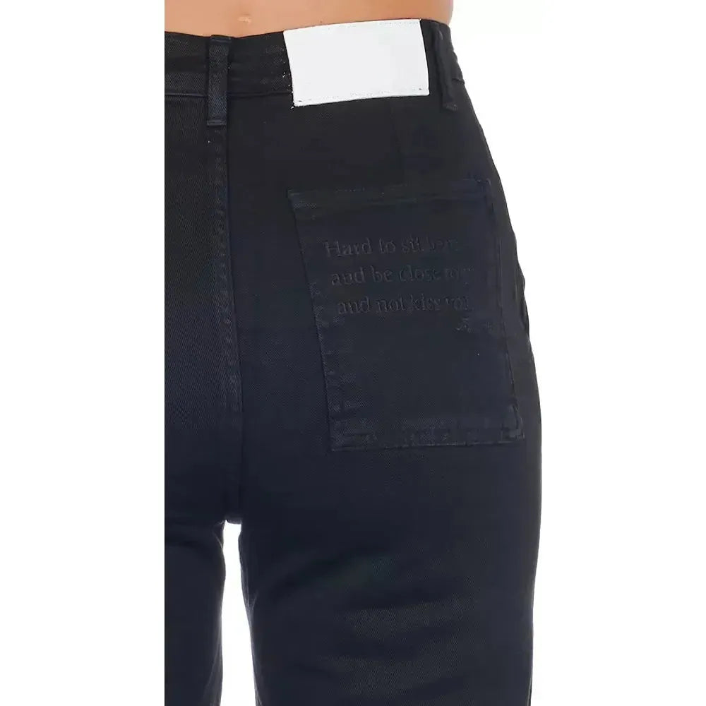 Frankie Morello Black Cotton Pant