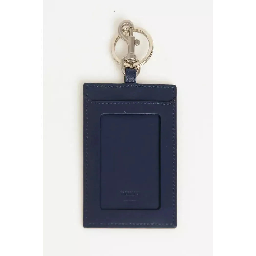 Trussardi Blue Leather Men's Badge Holder