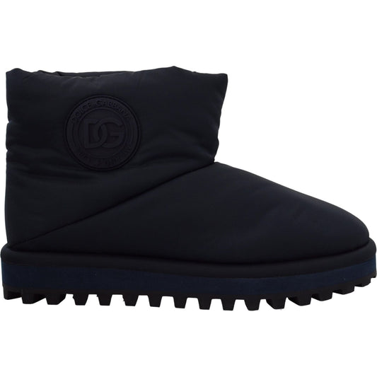 Dolce & Gabbana Elegant Ankle Height Blue Boots for Sophisticated Style Dolce & Gabbana Black