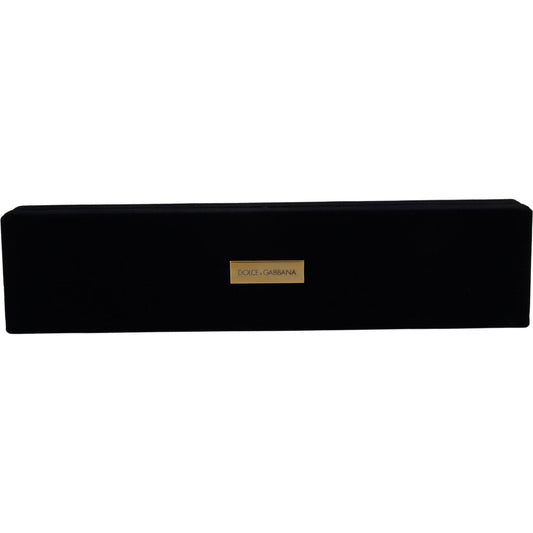 Dolce & Gabbana Elegant Velvet Jewelry Storage Box FASHION ACCESSORIES Dolce & Gabbana Black
