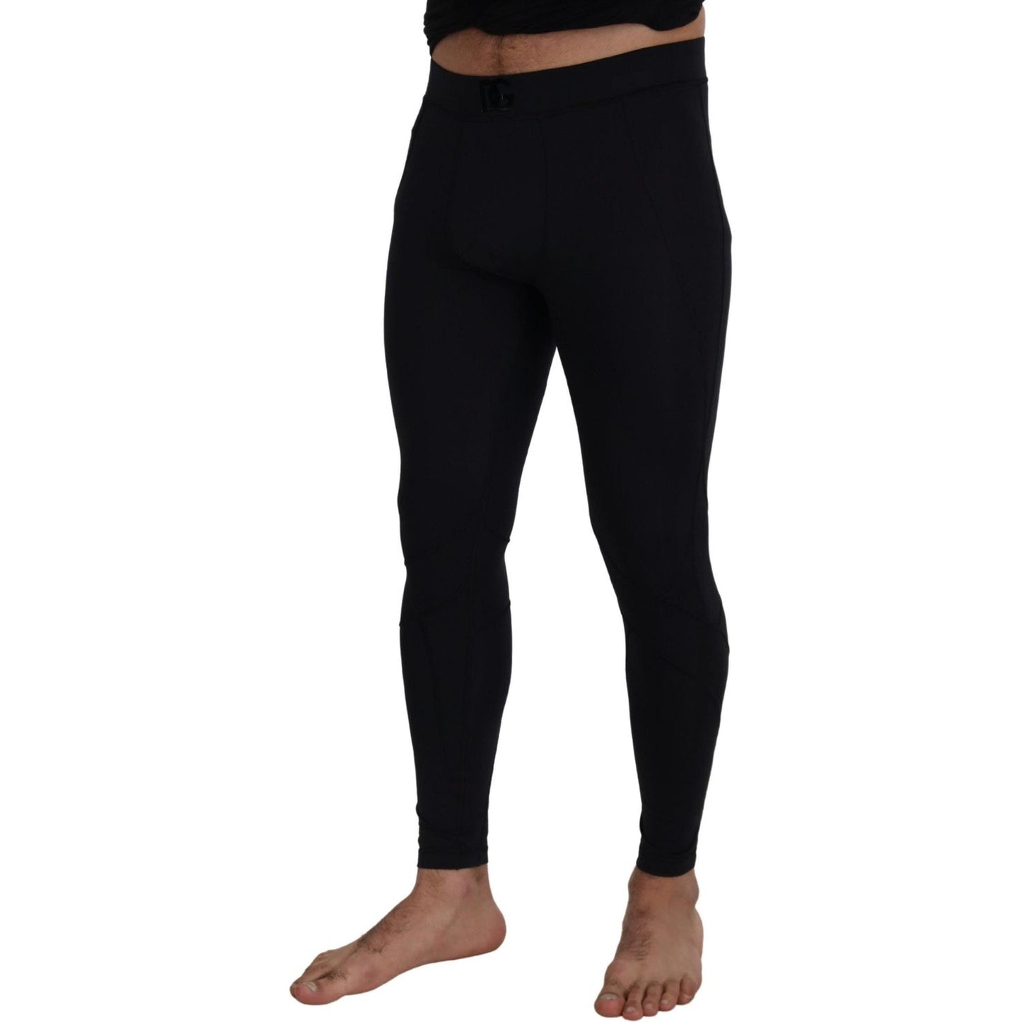 Dolce & Gabbana Black Nylon Slim Fit Stretch Pants