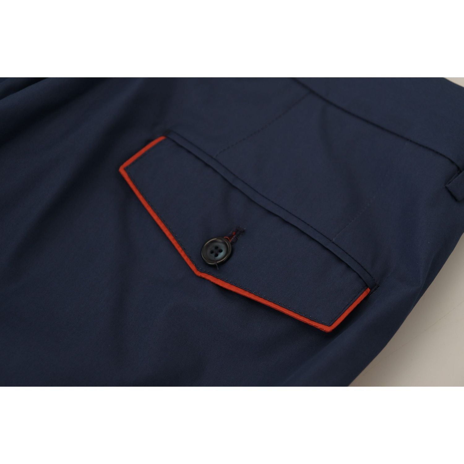 优雅蓝色棉丝裤