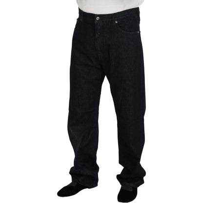 Dolce & Gabbana Black Washed Cotton Men Casual Denim Jeans