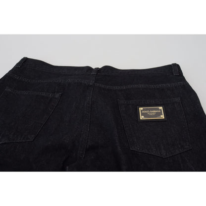 Dolce & Gabbana Black Washed Cotton Men Casual Denim Jeans