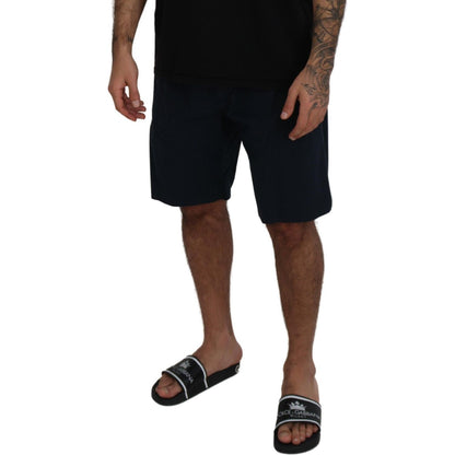 Dolce & Gabbana Blue Bermuda Mid Waist Casual Shorts