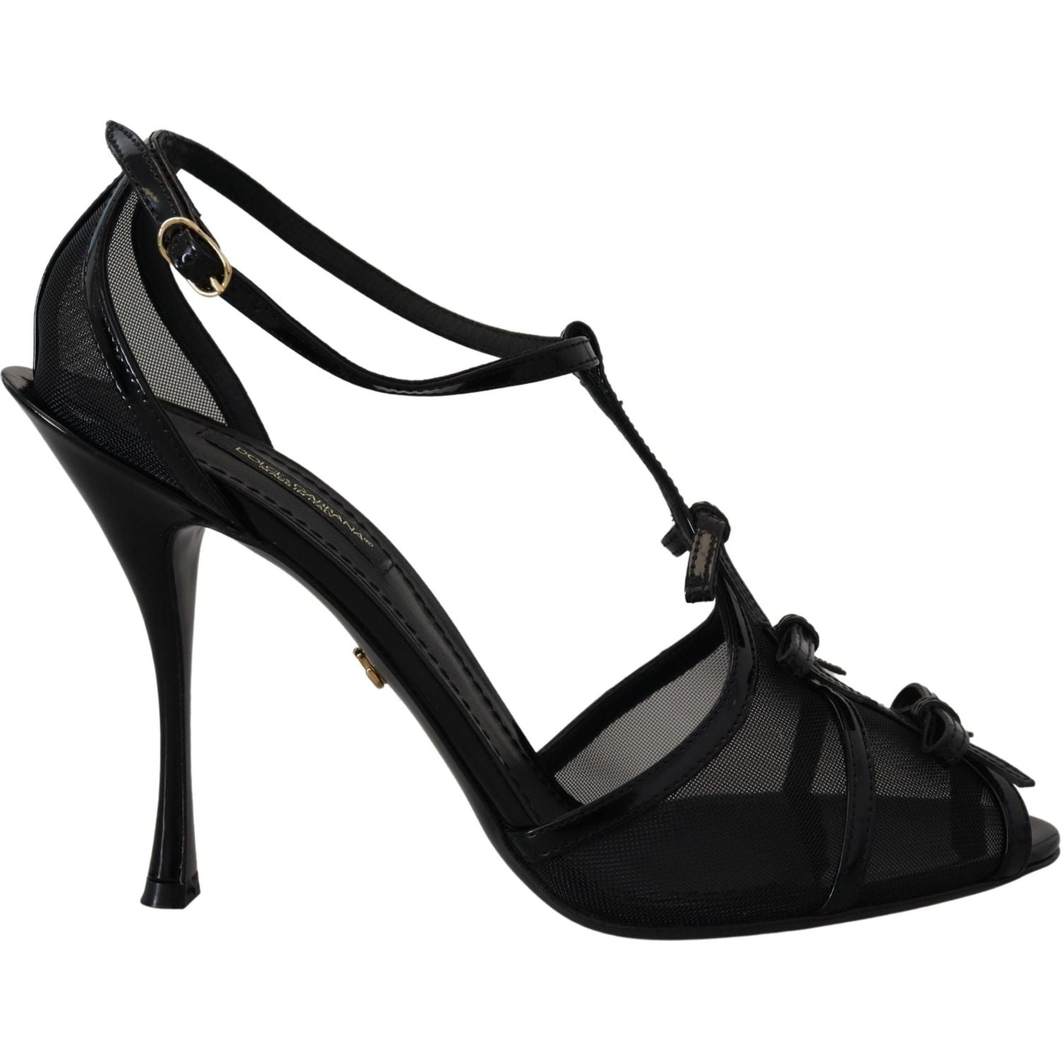 Dolce & Gabbana Black Stiletto High Heels Sandals Shoes