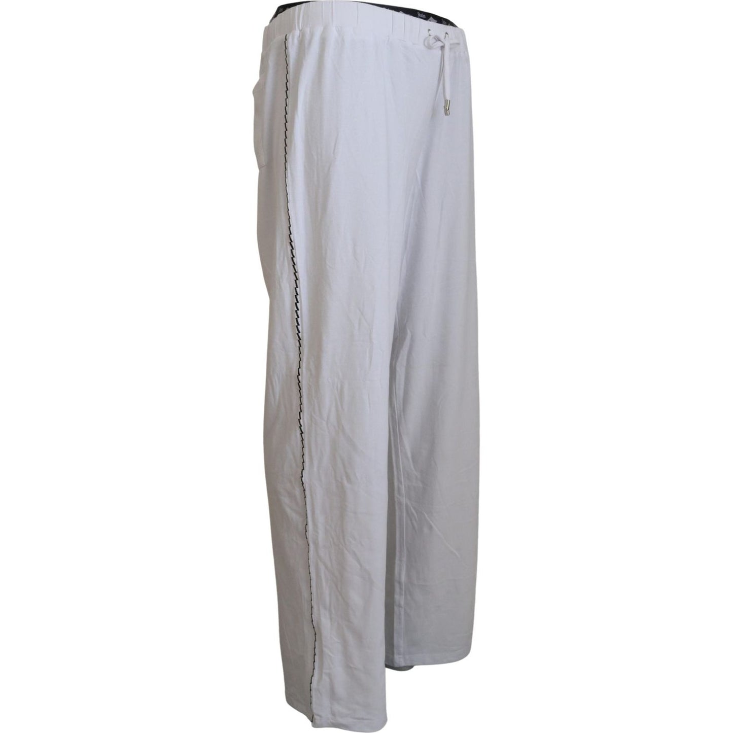 John Galliano White Cotton Logo Loose Men Pants PAN74145 - 46