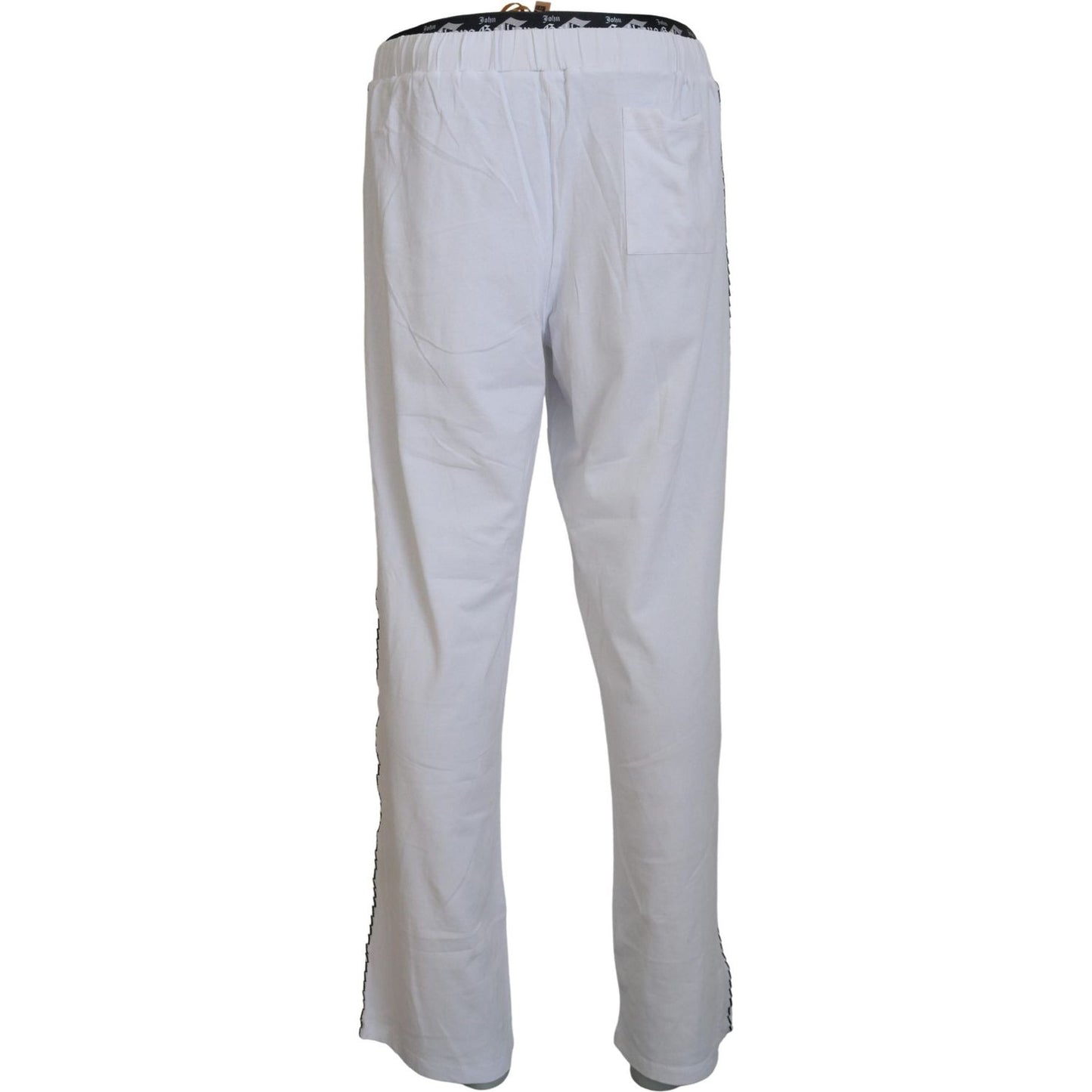 John Galliano White Cotton Logo Loose Men Pants PAN74145 - 46