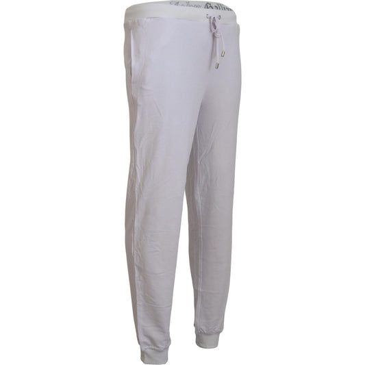 John Galliano White Cotton Logo Mens Jogger Pants PAN74149#2 - 46