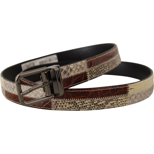 Dolce & Gabbana Multicolor Patchwork Snakeskin Belt Dolce & Gabbana Dark Slate Gray