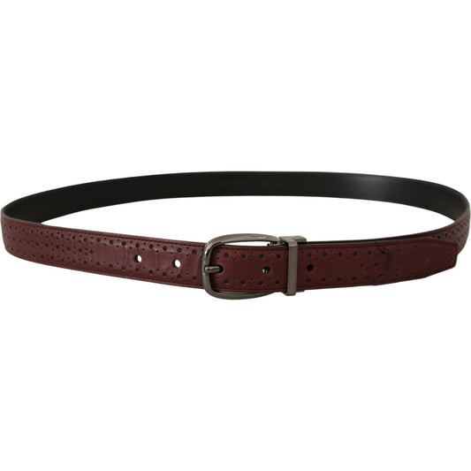 Dolce & Gabbana Elegant Leather Belt with Metal Buckle Dolce & Gabbana Dark Slate Gray