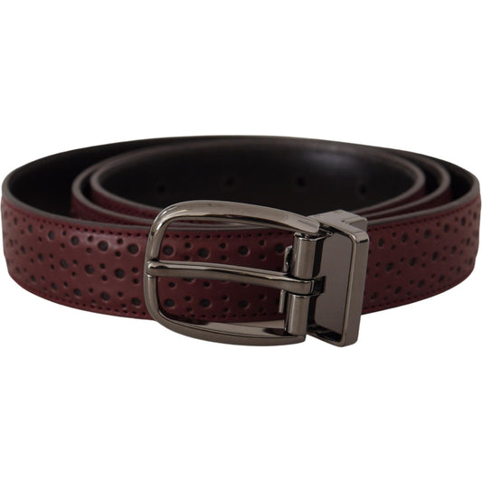 Dolce & Gabbana Elegant Leather Belt with Metal Buckle Dolce & Gabbana Dark Slate Gray
