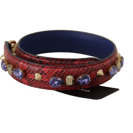 Dolce & Gabbana Elegant Red Python Leather Handbag Strap Dolce & Gabbana Dark Slate Gray