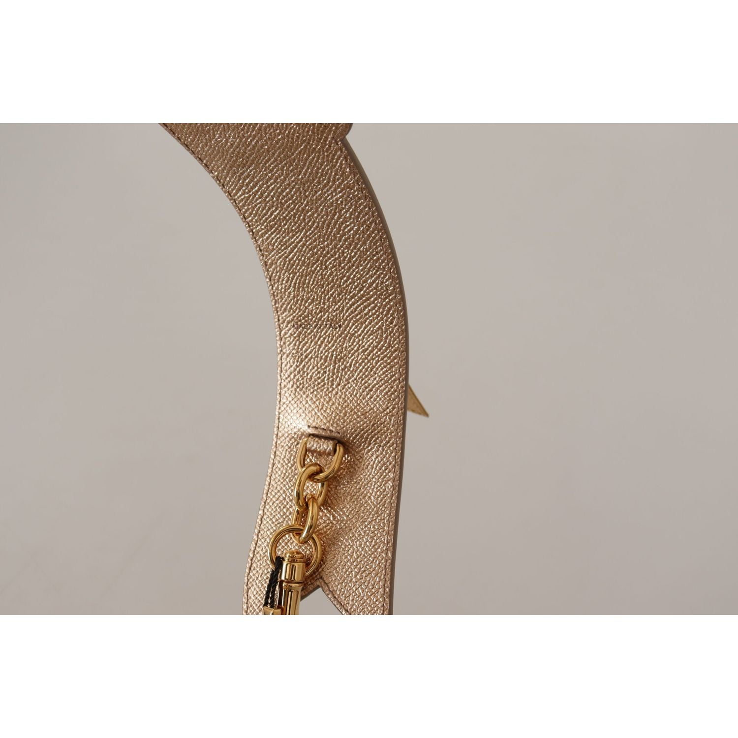 Dolce & Gabbana Gold Leather LOVE Patch Bag Shoulder Strap
