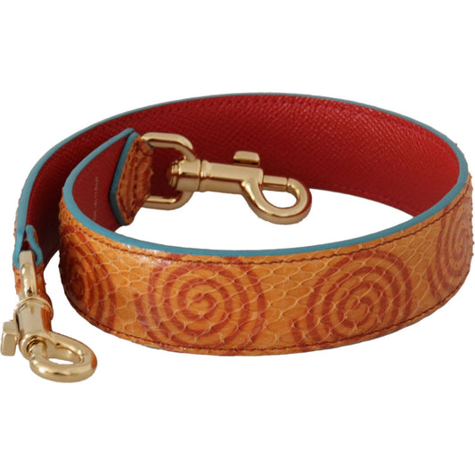 Dolce & Gabbana Chic Orange Leather Shoulder Strap Accessory Dolce & Gabbana Sienna