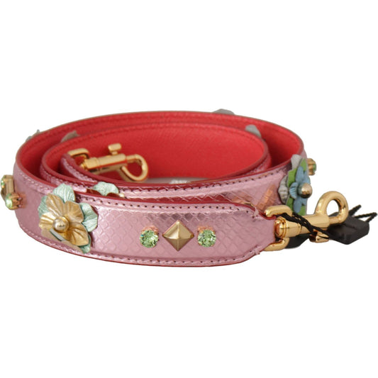 Dolce & Gabbana Elegant Metallic Pink Leather Shoulder Strap Dolce & Gabbana Sienna
