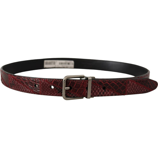 Dolce & Gabbana Elegant Red Exotic Leather Belt Dolce & Gabbana Dark Slate Gray