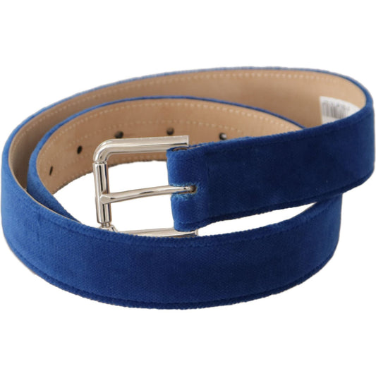 Dolce & Gabbana Elegant Velvet Metal-Logo Belt Dolce & Gabbana Rosy Brown