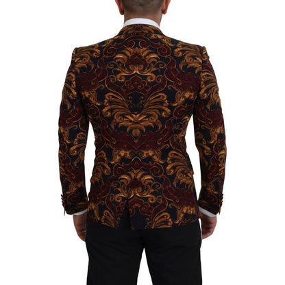 Dolce & Gabbana Multicolor Floral Single Breasted Martini Blazer Dolce & Gabbana
