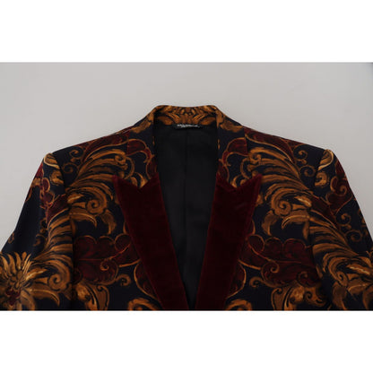 Dolce & Gabbana Multicolor Floral Single Breasted Martini Blazer Dolce & Gabbana