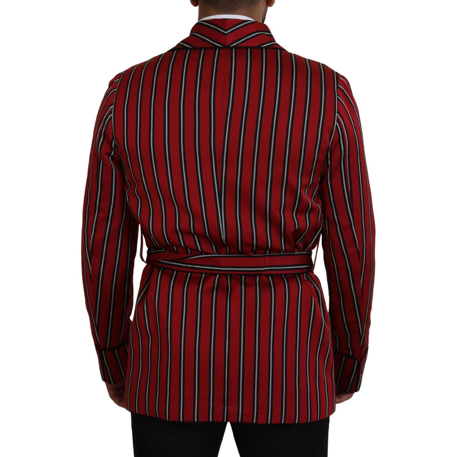 优雅红色条纹长袍奢华服装