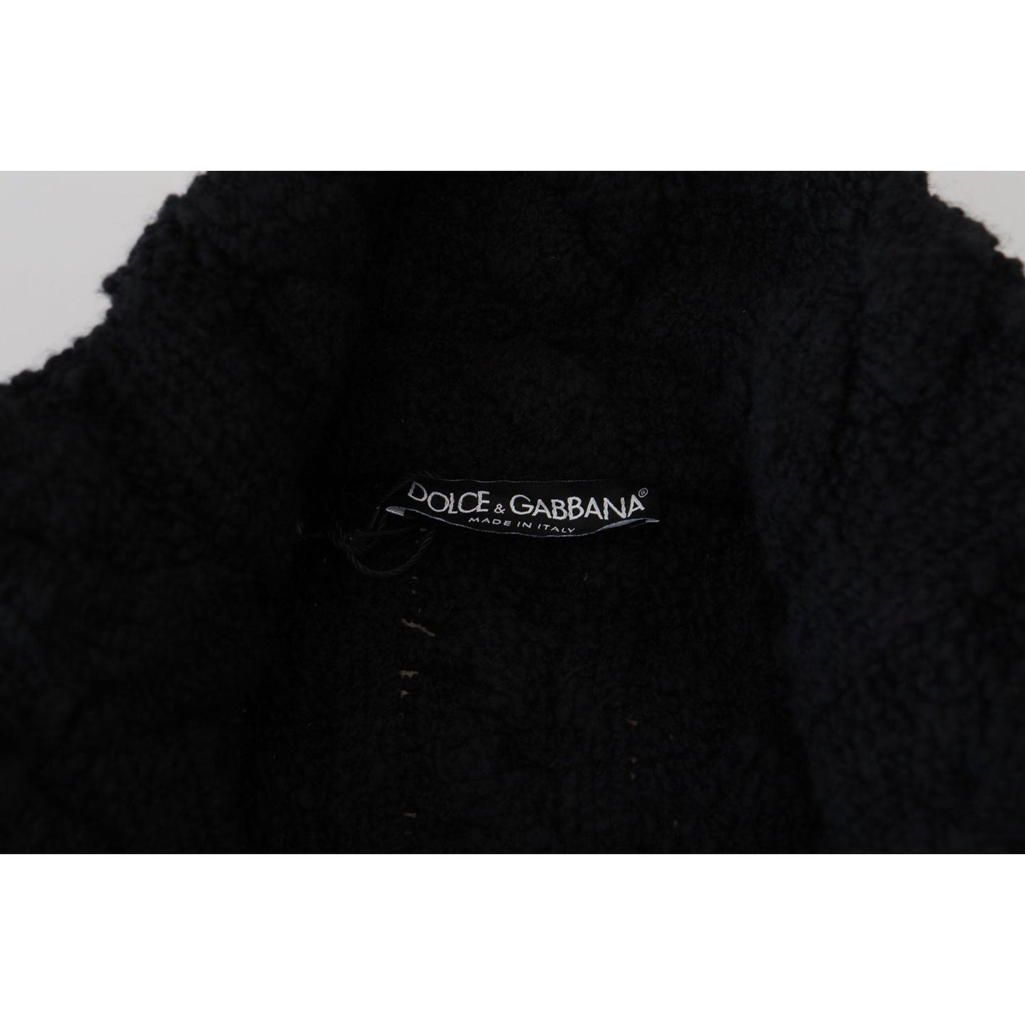 Dolce & Gabbana Black Wool Knit Button Cardigan Sweater