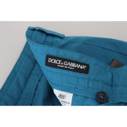 Dolce & Gabbana Blue Cotton Chinos Trousers Pants