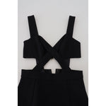 Dolce & Gabbana Elegant Black Midi Sheath Dress Dolce & Gabbana Light Gray