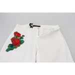 Dolce & Gabbana White Floral Embroidery Skinny Denim Jeans PAN74207- 42