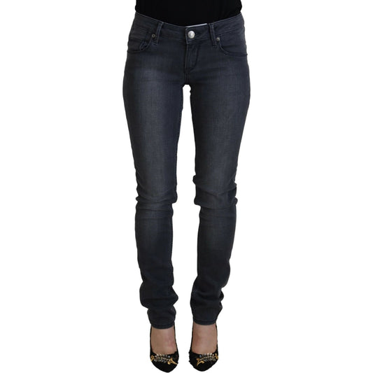Acht Chic Gray Low Waist Skinny Jeans Acht Dark Slate Gray
