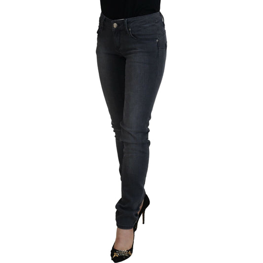 Acht Chic Gray Low Waist Skinny Jeans Acht Dark Slate Gray
