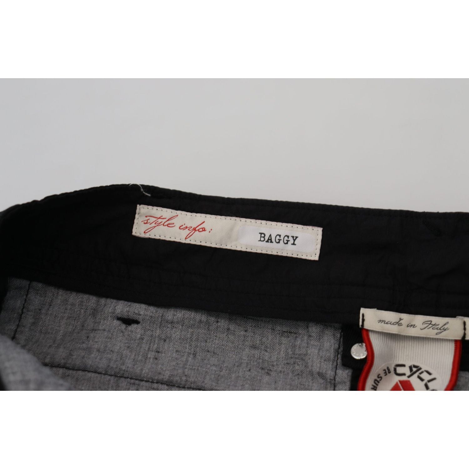 时尚锥形黑色棉质长裤