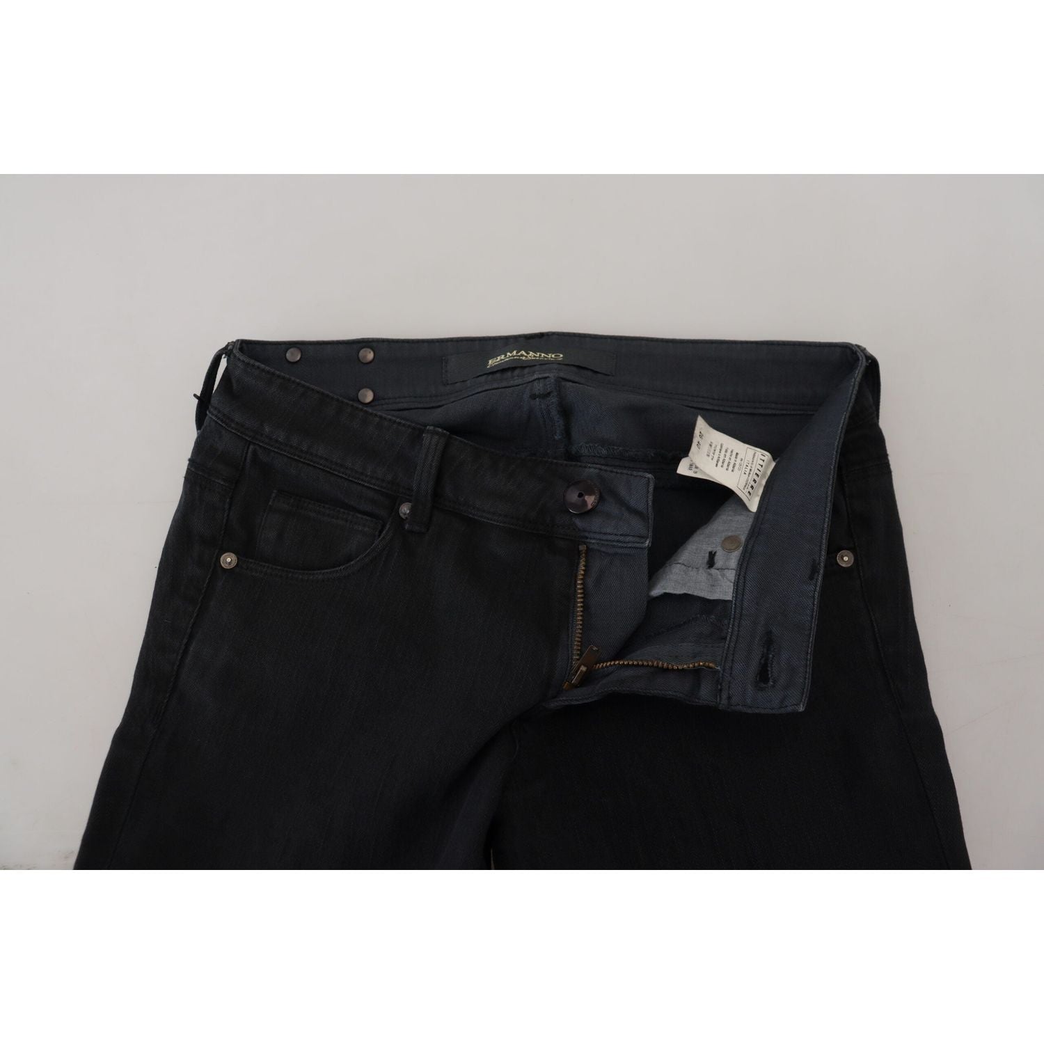 时尚低腰黑色紧身牛仔裤