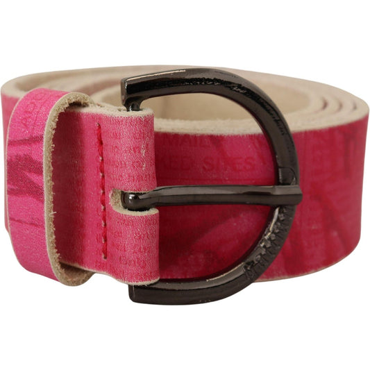 John Galliano Elegant Pink Leather Fashion Belt John Galliano Brown