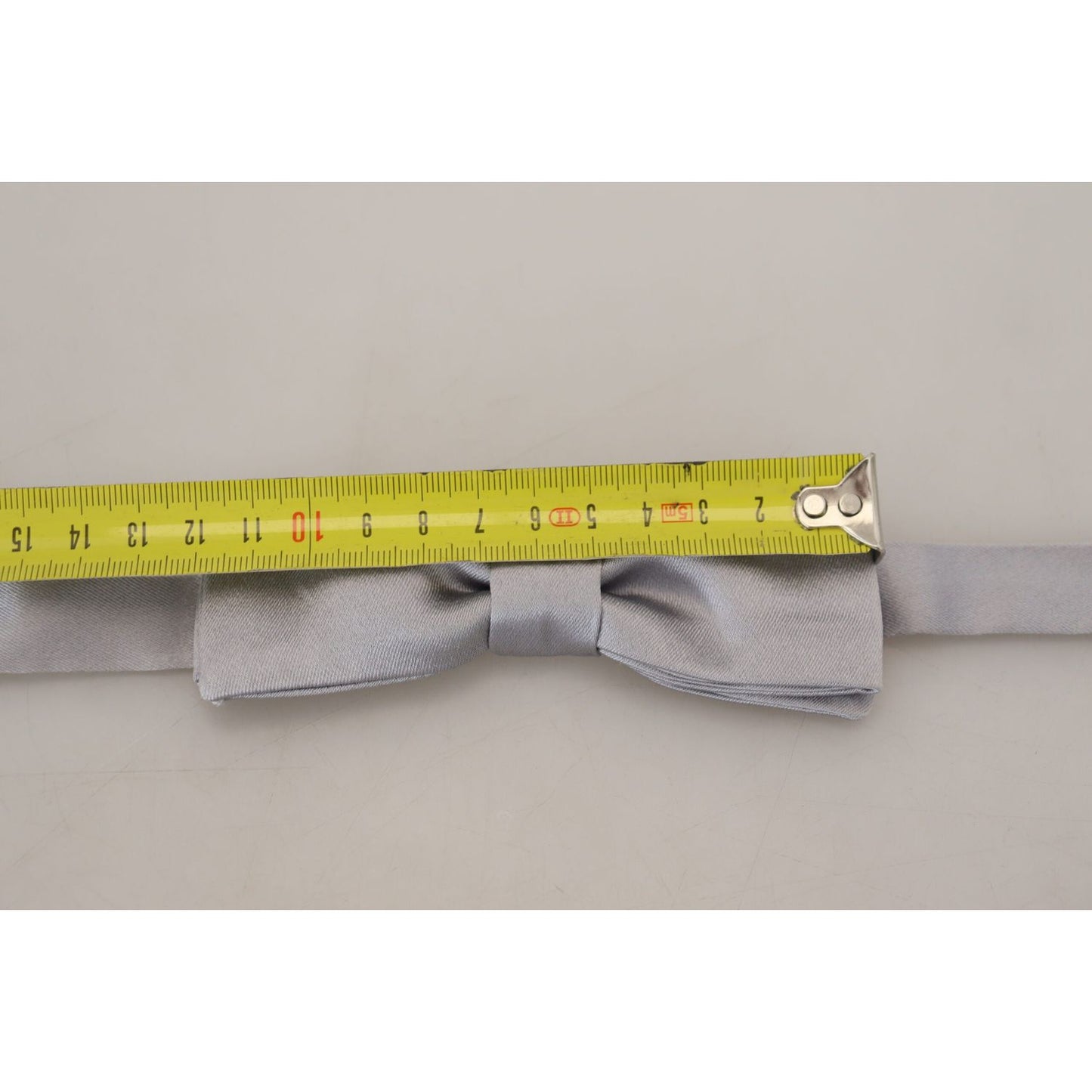 Dolce & Gabbana Elegant Gray Silk Bow Tie Dolce & Gabbana Dark Gray
