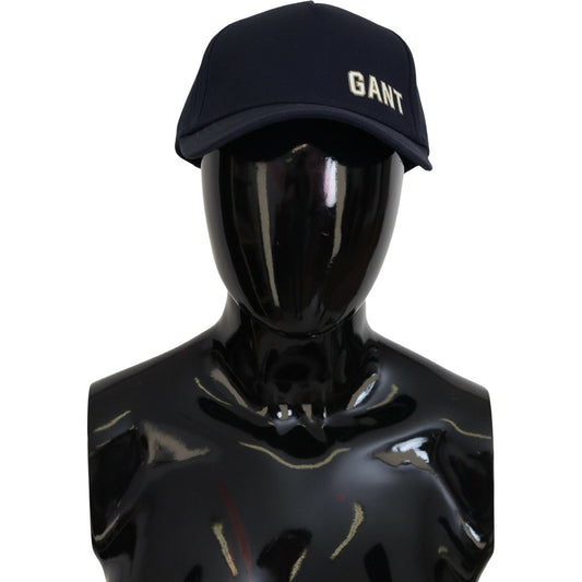 Gant Elegant Blue Cotton Baseball Hat Gant Black