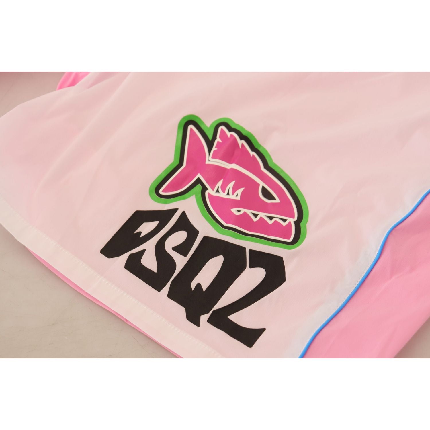 时尚白色和粉色印花泳裤