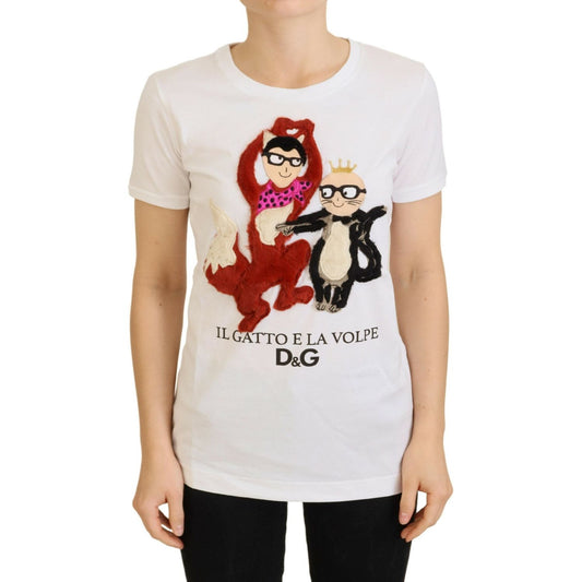 Dolce & Gabbana Iconic Prints Designer Cotton Tee Dolce & Gabbana Light Gray