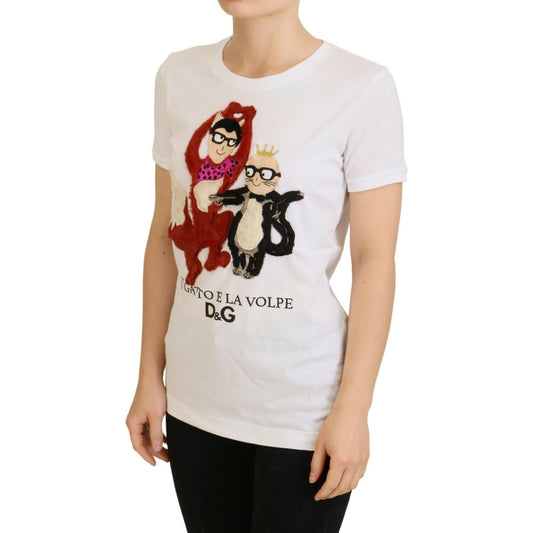 Dolce & Gabbana Iconic Prints Designer Cotton Tee Dolce & Gabbana Light Gray