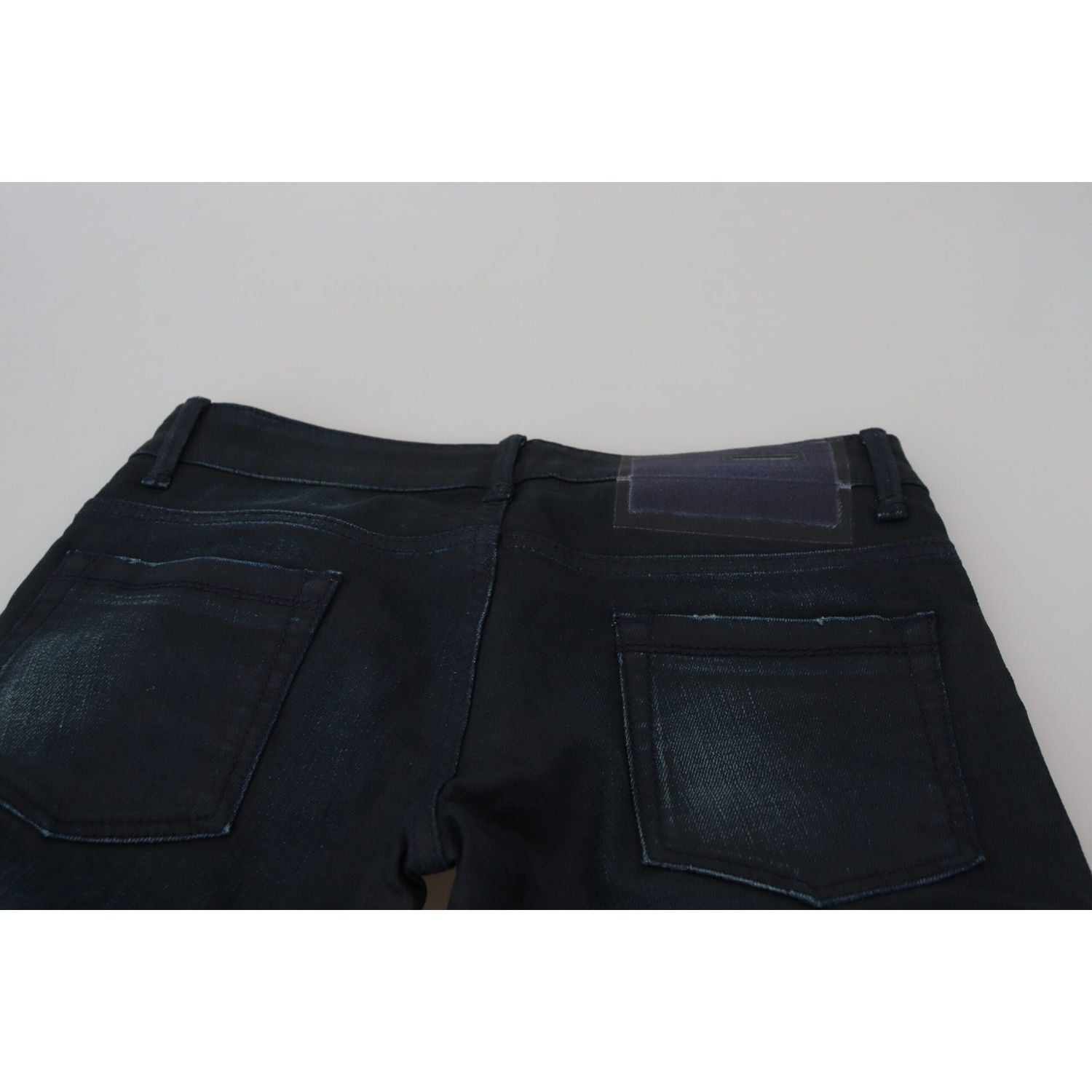 修身棉质牛仔裤