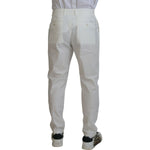 Dolce & Gabbana White Cotton Skinny Chino Pants PAN74810-54