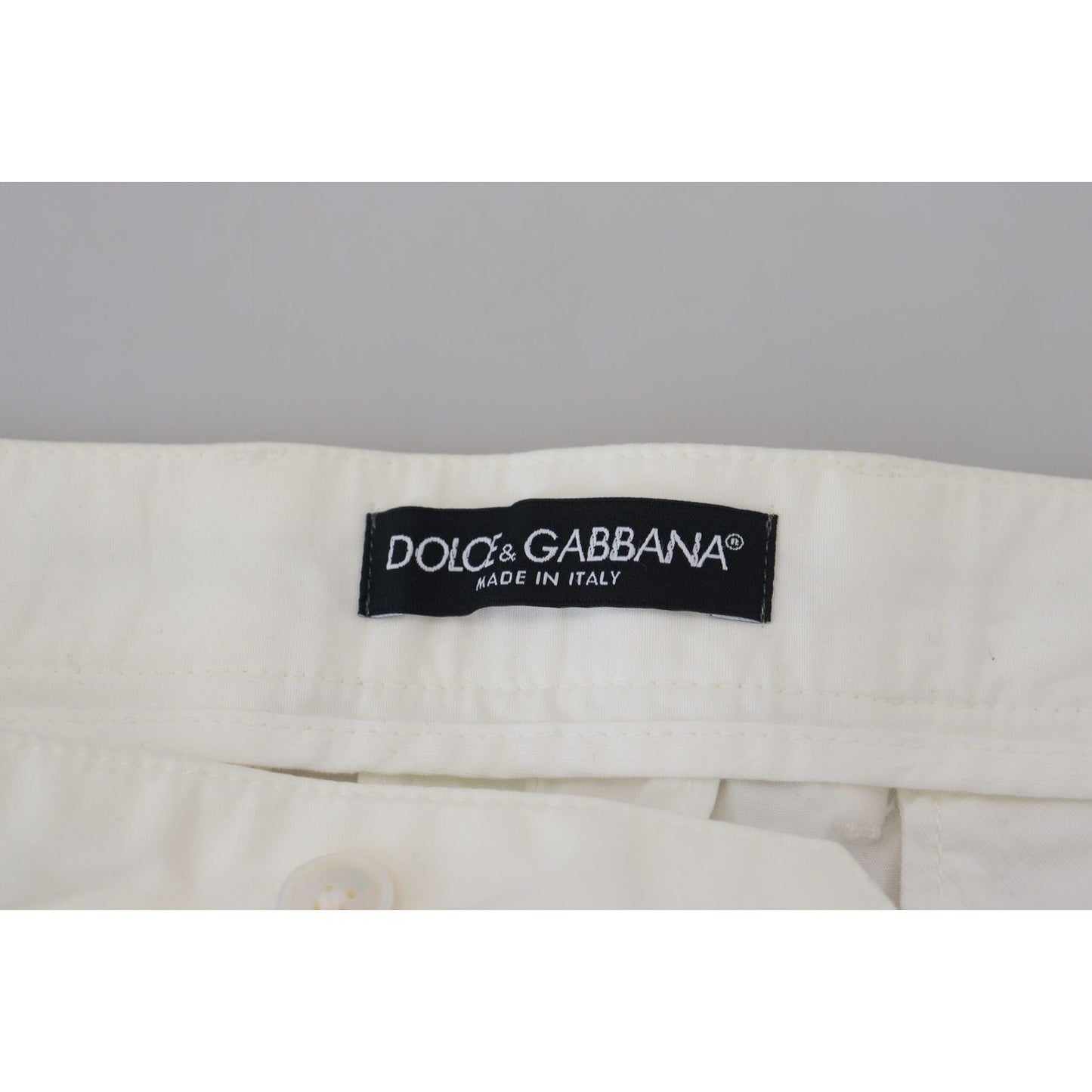 Dolce & Gabbana White Cotton Skinny Chino Pants PAN74810-54