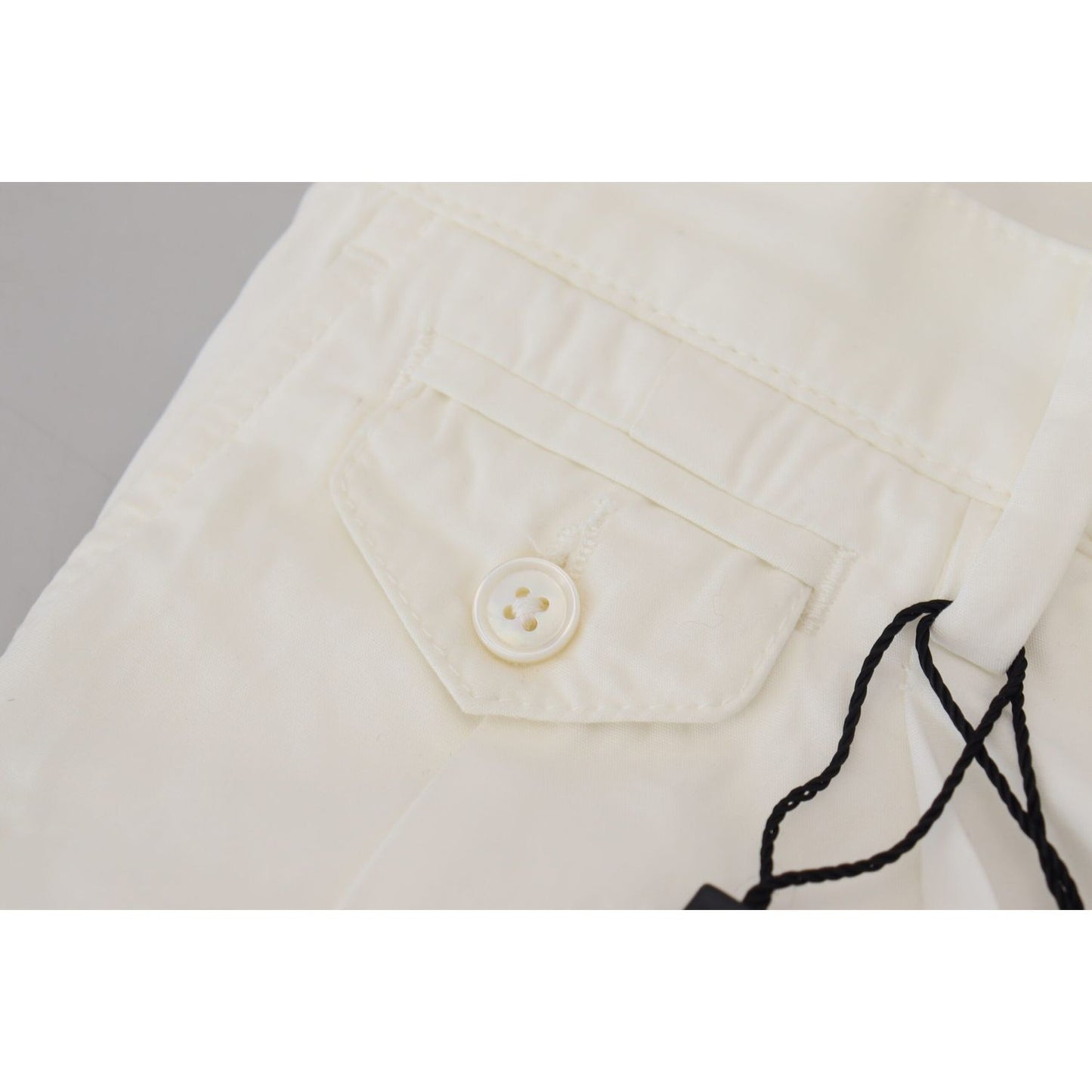 Dolce & Gabbana White Cotton Skinny Chino Pants PAN74810-54
