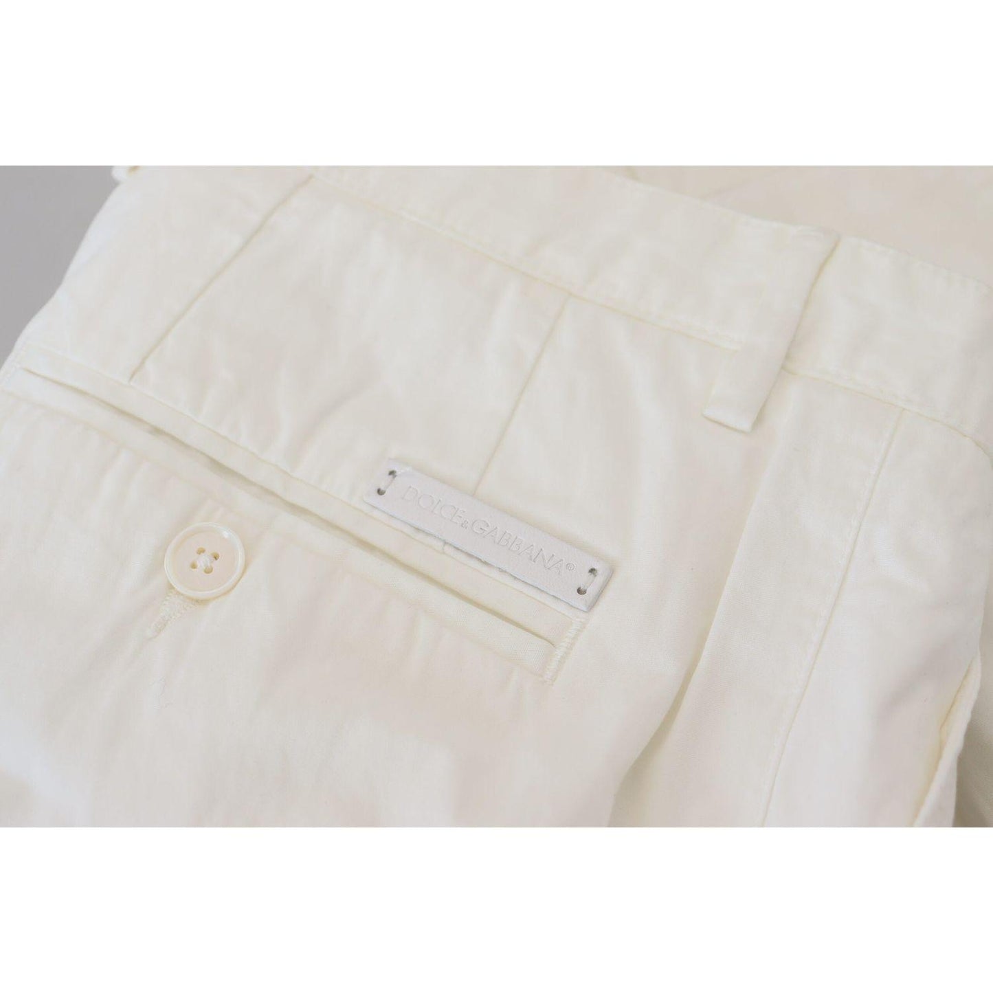 Dolce & Gabbana White Cotton Skinny Chino Pants PAN74810-54