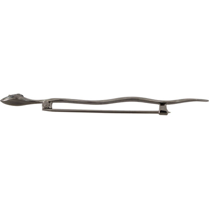 Dolce & Gabbana Silver Brass Crystal Spilla Serpente Brooch Pin Brooch