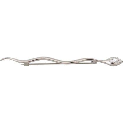 Dolce & Gabbana Silver Brass Crystal Spilla Serpente Mens Brooch Pin Brooch