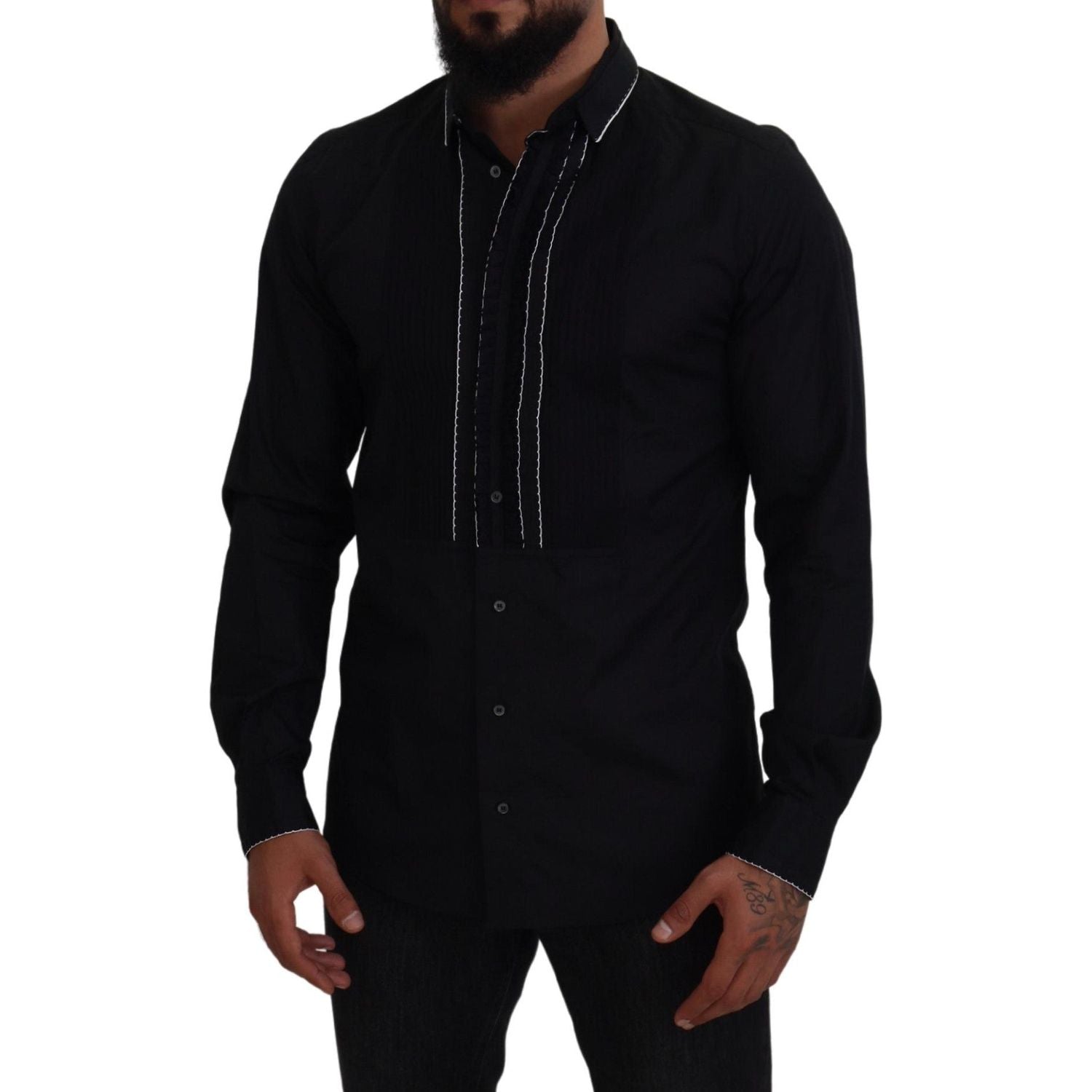 优雅修身燕尾服衬衫