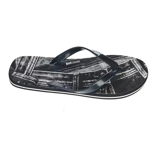 Just Cavalli Black EVA Men Sandal Just Cavalli Dark Slate Gray